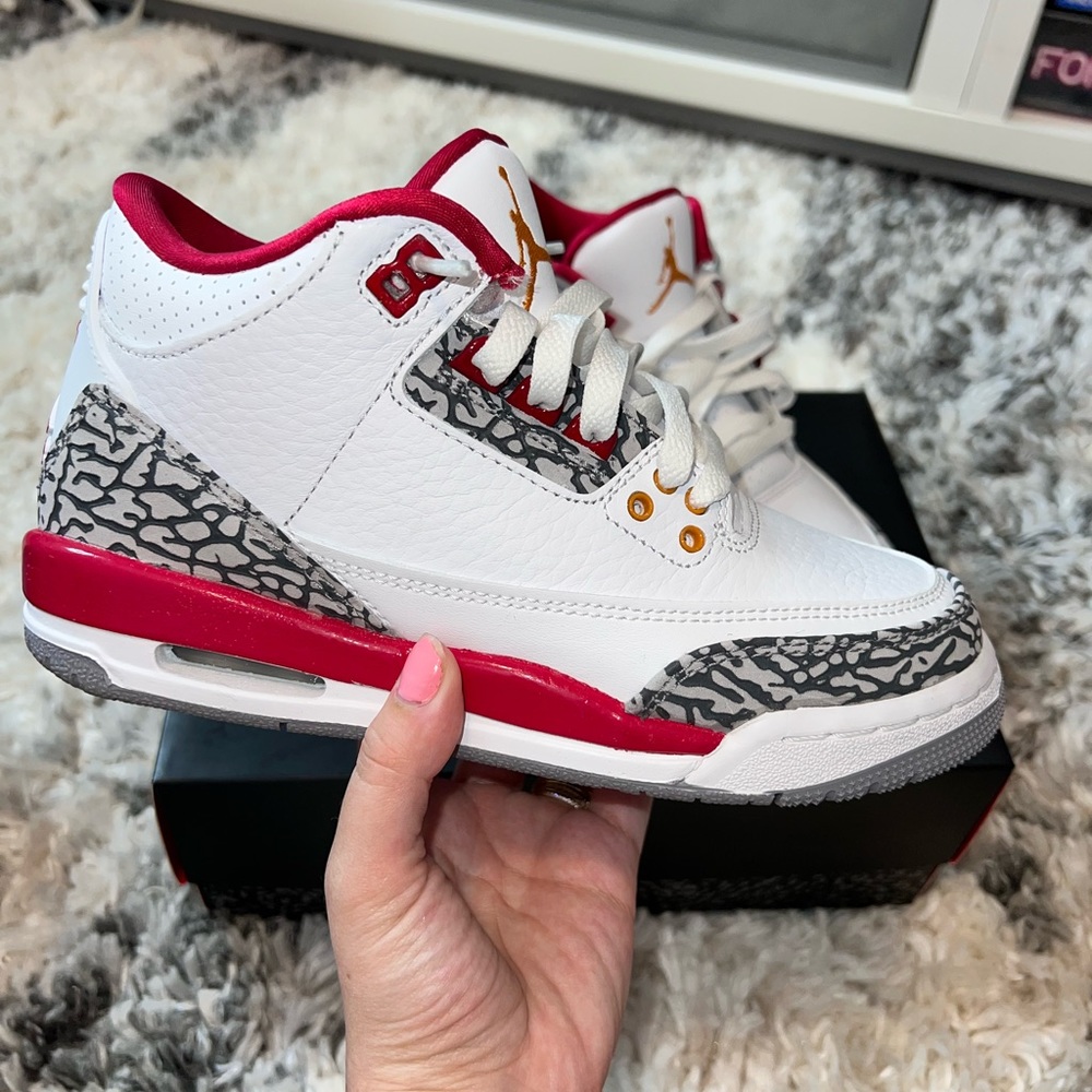 Air Jordan 3 ‘Cardinal Red’ Boys Sneakers